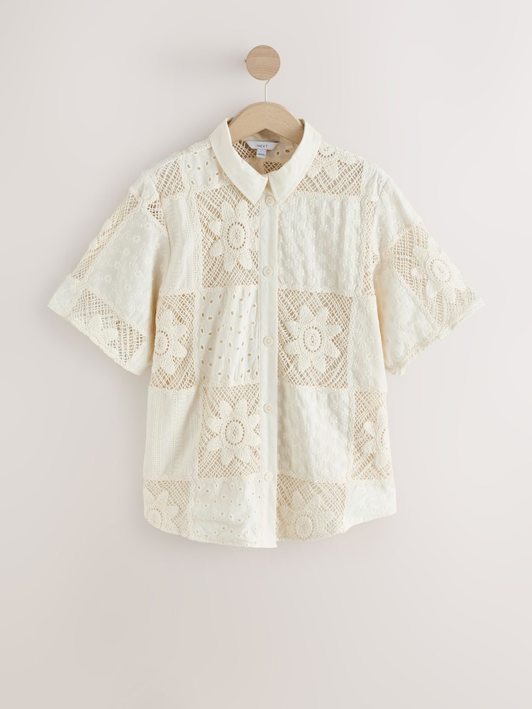 Cream Crochet Shirt - Image 1 of 3