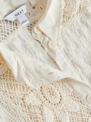 Cream Crochet Shirt - Image 2 of 3