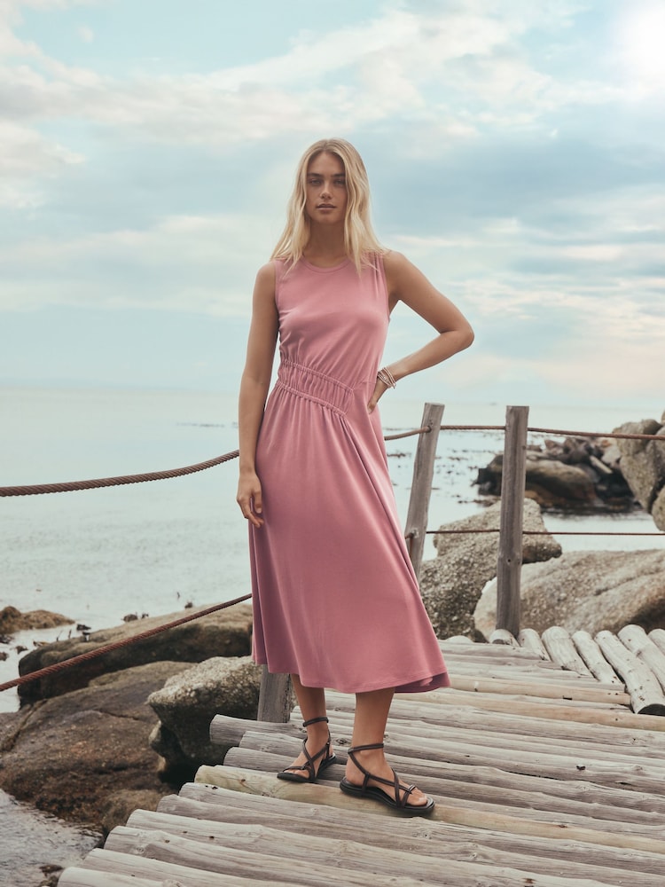 Paars - Jersey midi-jurk - Afbeelding 1 van 7