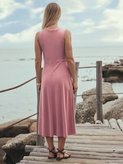 Paars - Jersey midi-jurk - Afbeelding 3 van 7