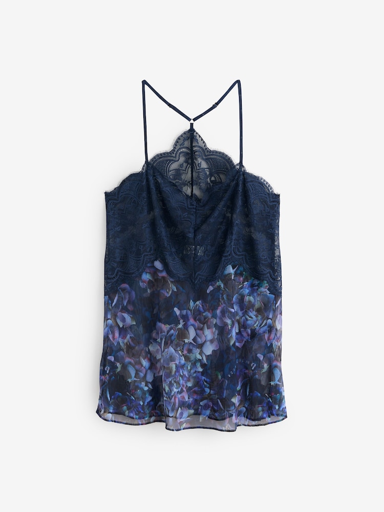 Next：日本 B by Ted Baker ブルー フローラル メッシュ ベビードール 
