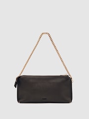 Reiss Brown Muriel Leather Double-Pouch Crossbody Bag - Image 6 of 6