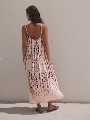 Multi - Kleid mit tiefer Taille und Unterkleid - Bild 3 von 10