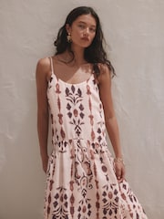 Multi - Kleid mit tiefer Taille und Unterkleid - Bild 4 von 10