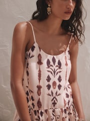 Multi - Kleid mit tiefer Taille und Unterkleid - Bild 7 von 10