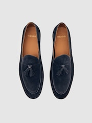Azul marino - Reiss Harrison Suede Tassel Loafers - Imagen 3 de 5
