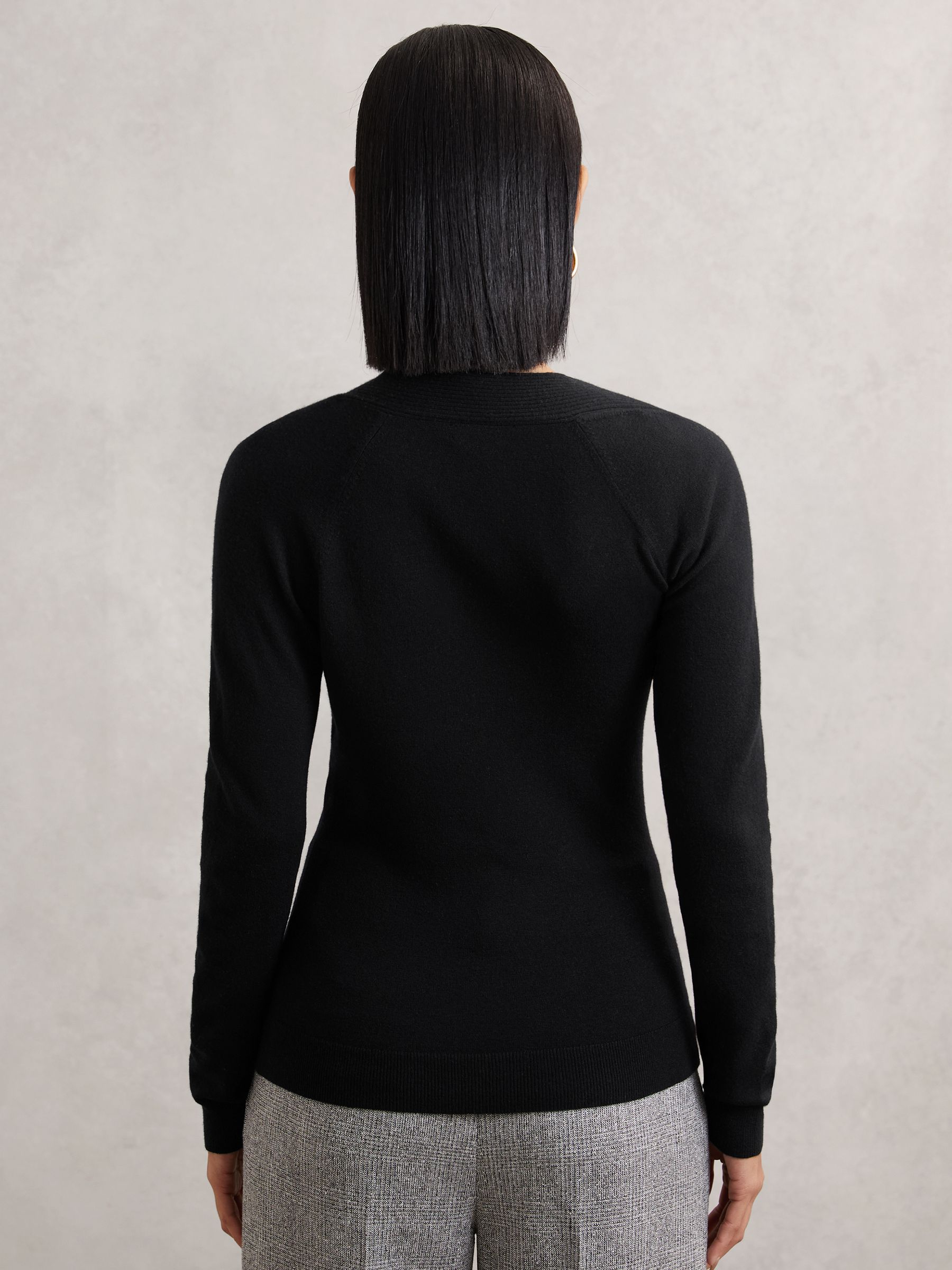 Buy Reiss Black Zoie Wool-Blend Asymmetric Knit Top from Next Canada