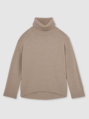 Oatmeal Neutra - Reiss Brooklyn Wool-Cashmere Roll-Neck Jumper - Imagem 2 de 6