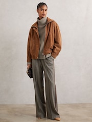Oatmeal Neutra - Reiss Brooklyn Wool-Cashmere Roll-Neck Jumper - Imagem 5 de 6