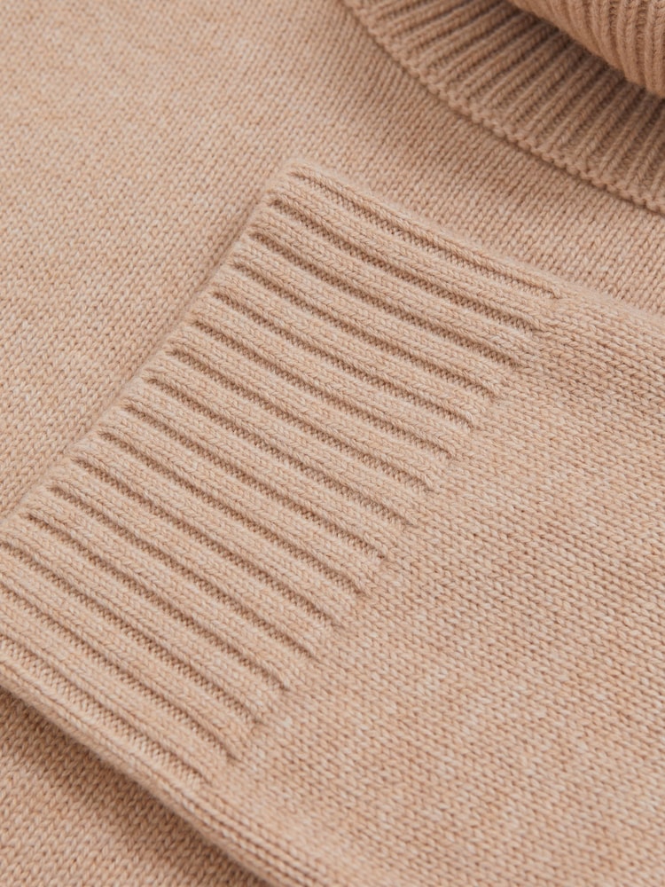 Reiss Camel Brooklyn Wool-Cashmere Roll-Neck Jumper - Image 6 of 6 Reiss Camel Brooklyn Wool-Cashmere Roll-Neck Jumper - Image 6 of 6