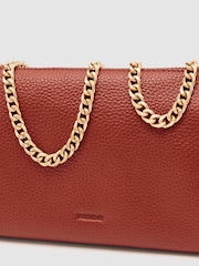 Reiss Red Muriel Leather Double-Pouch Crossbody Bag - Image 5 of 5