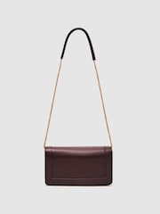 Reiss Burgundy Talia Leather Chain-Strap Shoulder Bag - Image 2 of 6
