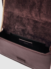 Reiss Burgundy Talia Leather Chain-Strap Shoulder Bag - Image 3 of 6