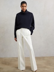 Marinha - Reiss Brooklyn Wool-Cashmere Roll-Neck Jumper - Imagem 4 de 8