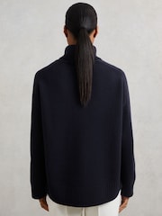 Marinha - Reiss Brooklyn Wool-Cashmere Roll-Neck Jumper - Imagem 7 de 8