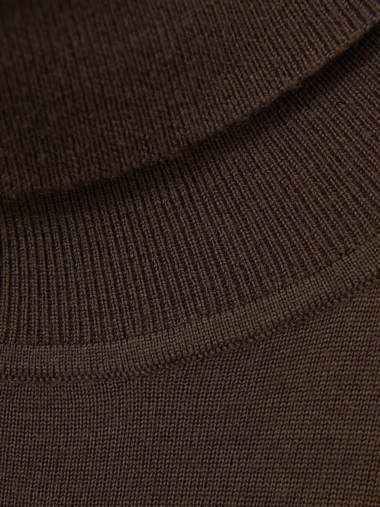 Reiss Chocolate Brown Caine Jumper - Image 7 of 7