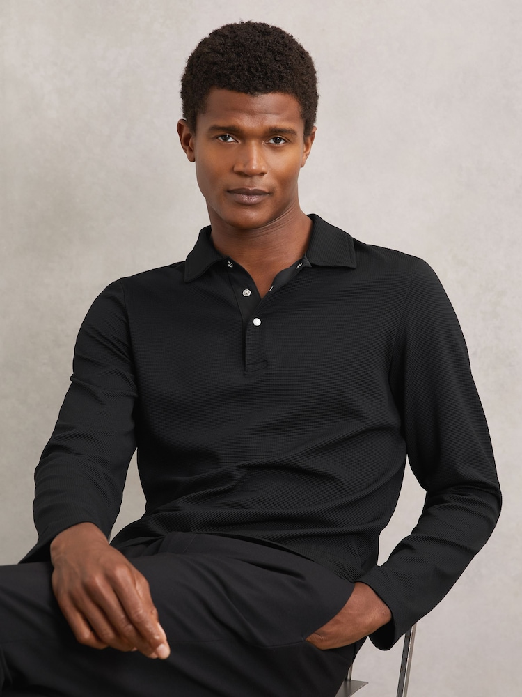 Reiss Black Tivolli Polo Shirt - Image 1 of 6