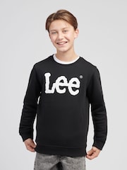 Lee Black Boys Wobbly Graphic Crew Sweatshirt - Image 1 of 5