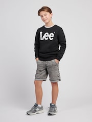 Lee Black Boys Wobbly Graphic Crew Sweatshirt - Image 3 of 5