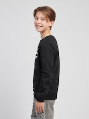 Lee Black Boys Wobbly Graphic Crew Sweatshirt - Image 4 of 5