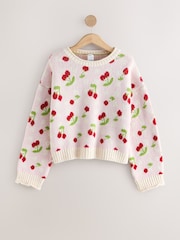Pink Cherries Knitted Jumper - Image 6 of 8