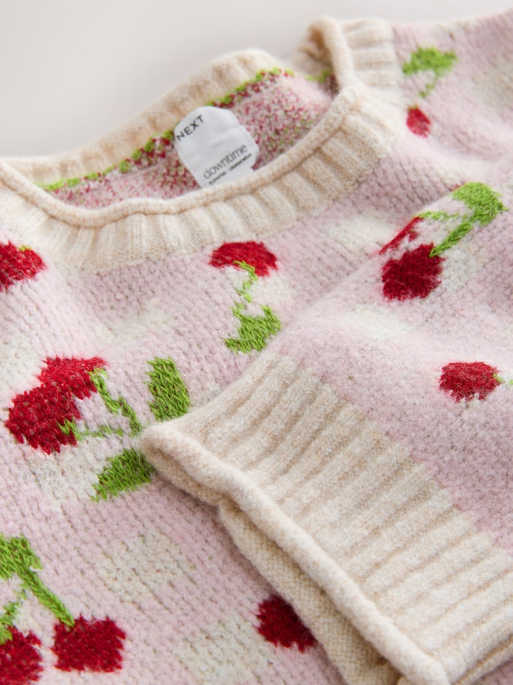 Pink Cherries Knitted Jumper - Image 8 of 8
