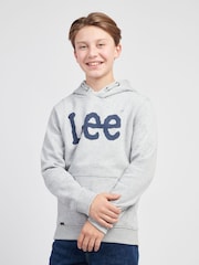 Lee Grey Boys Wobbly Graphic Print Hoodie - Image 1 of 6