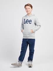 Lee Grey Boys Wobbly Graphic Print Hoodie - Image 3 of 6