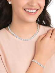 Swarovski Silver Una Round Cut Rhodium Plated Angelic Jewellery Set - Image 7 of 7