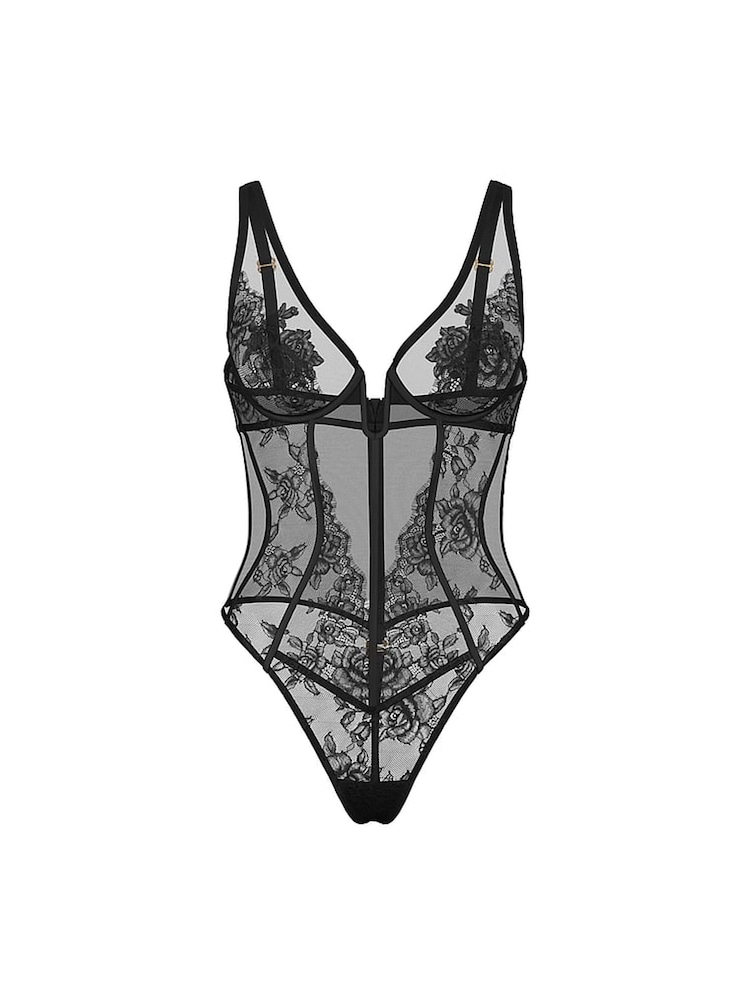 Victoria's Secret Black Lace Bodysuit - Image 3 of 3