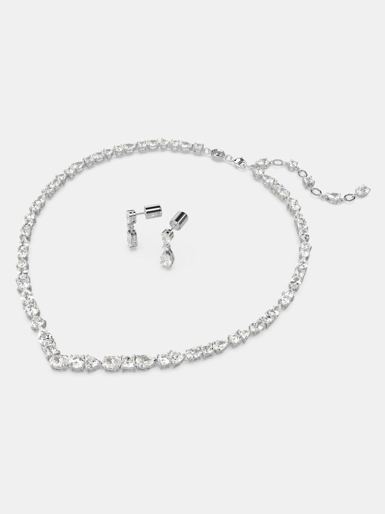 Swarovski Silver Mesmera Mixed Cuts Rhodium Plated Jewellery Set - Image 2 of 8