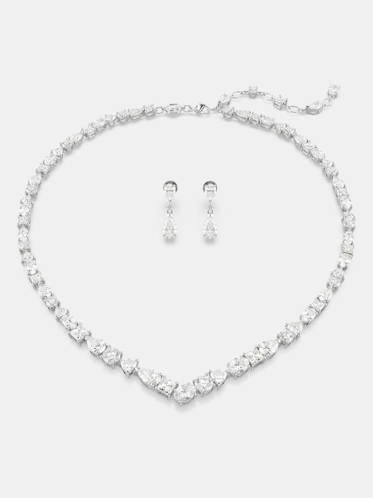 Swarovski Silver Mesmera Mixed Cuts Rhodium Plated Jewellery Set - Image 7 of 7