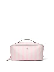Victoria's Secret Heritage Stripe Pink 3 Piece Makeup Bag - Image 1 of 4