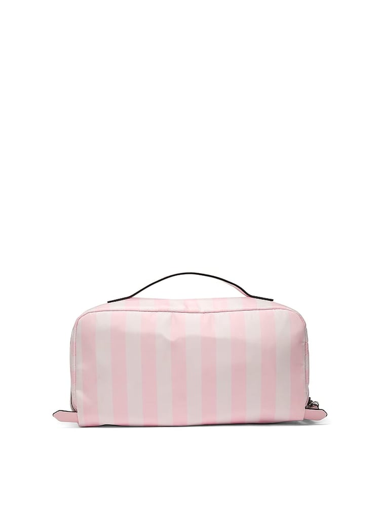 Victoria's Secret Heritage Stripe Pink 3 Piece Makeup Bag - Image 2 of 4