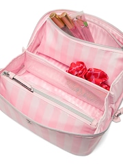 Victoria's Secret Heritage Stripe Pink 3 Piece Makeup Bag - Image 3 of 4