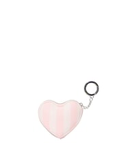 Victoria's Secret Heritage Stripe Pink Heart Pouch Keyring - Image 2 of 3