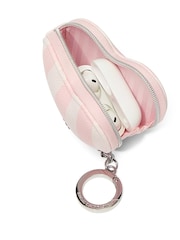Victoria's Secret Heritage Stripe Pink Heart Pouch Keyring - Image 3 of 3