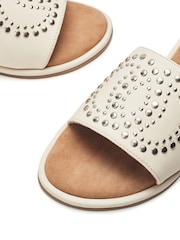 Moda in Pelle Animal Print Ferula Flat Studded Mules - Image 4 of 4