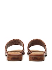 Moda in Pelle Animal Print Ferula Flat Studded Mules - Image 3 of 4