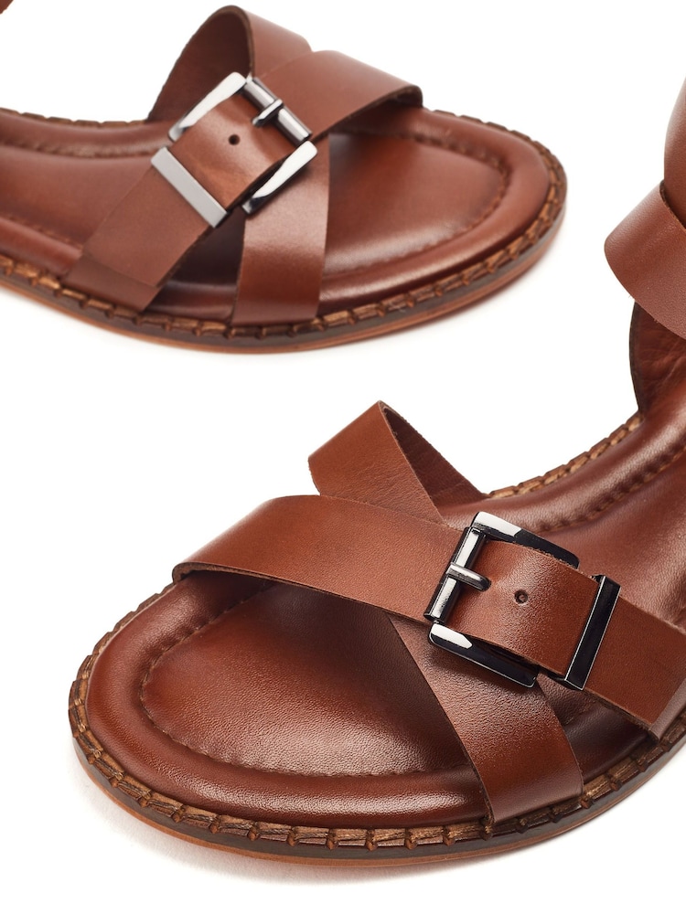 Moda in Pelle Broderie Hem Cheesecloth Sandals - Image 4 of 4