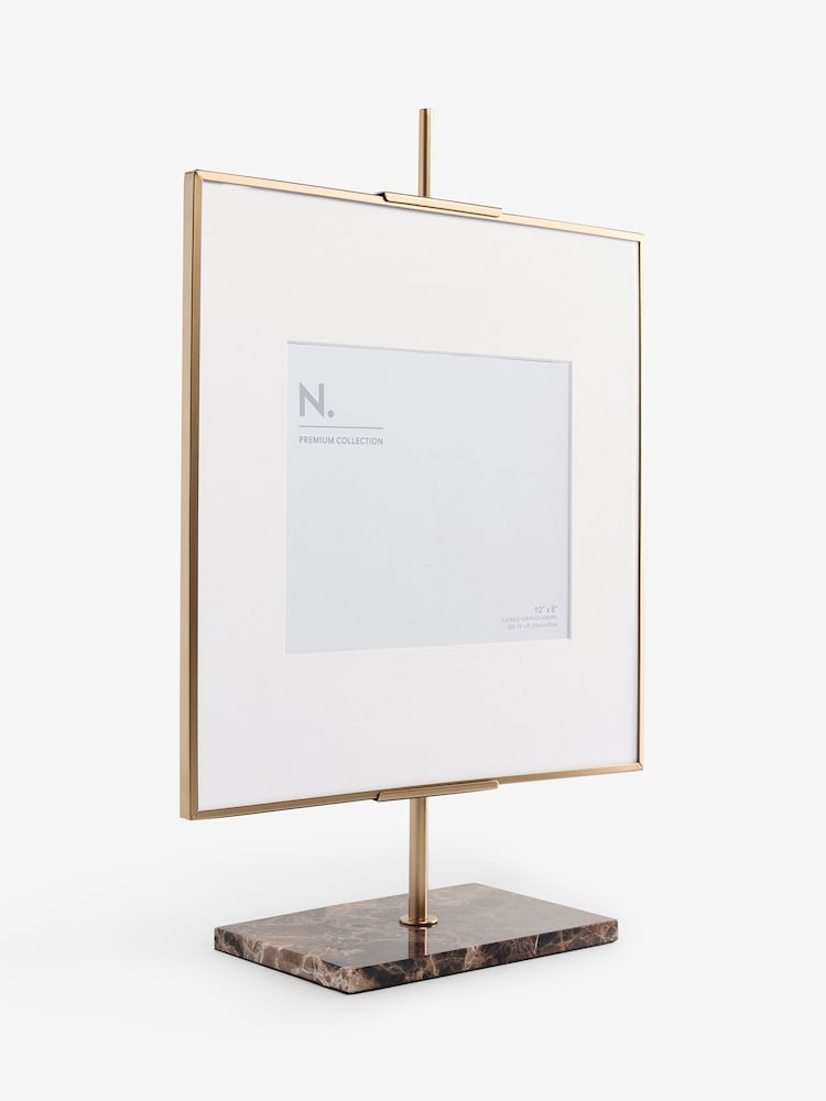 Brass N Premium Marble and Metal Easel Photo Frame - Image 2 of 5