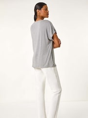 Roman Grey Hotfix Embellished Stretch T-Shirt - Image 4 of 5
