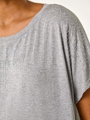 Roman Grey Hotfix Embellished Stretch T-Shirt - Image 5 of 5