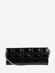 Christian Dior Black 2014 Silver Hardware Patent Lady Wallet On Chain - Image 1 of 6