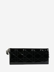 Christian Dior Black 2014 Silver Hardware Patent Lady Wallet On Chain - Image 2 of 6