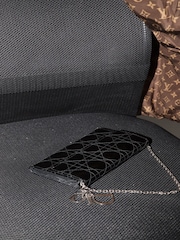 Christian Dior Black 2014 Silver Hardware Patent Lady Wallet On Chain - Image 6 of 6