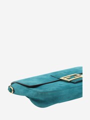 Fendi Blue Suede Mamma Baguette Bag - Image 4 of 8