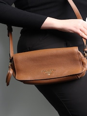 Prada Brown Vitello Phenix Leather Shoulder Bag - Image 9 of 9