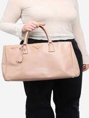 Prada Pink Saffiano Leather Galleria Top Handle Bag - Image 2 of 9