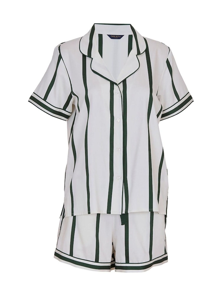 Fable and Eve Green Short Sleeve Short Pyjamas set - Image 4 of 4